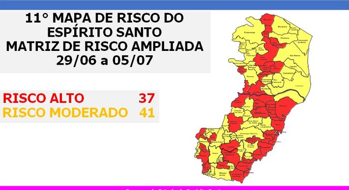 Castelo, Iúna, Nova Venécia e Ponto Belo foram incluídos como locais onde é alto o risco de transmissão do novo coronavírus