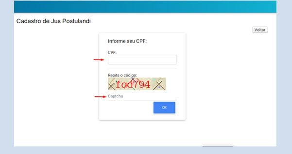 Passo a passo para se cadastrar no Jus Postulandi