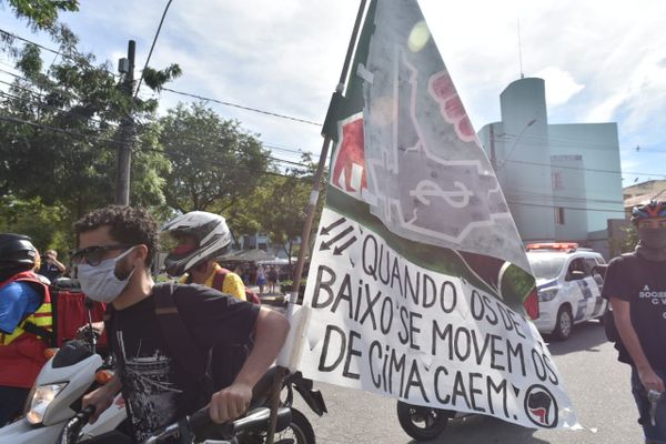 Entregadores de aplicativo fazem manifestação em Vitória nesta quarta-feira (1) por Fernando Madeira