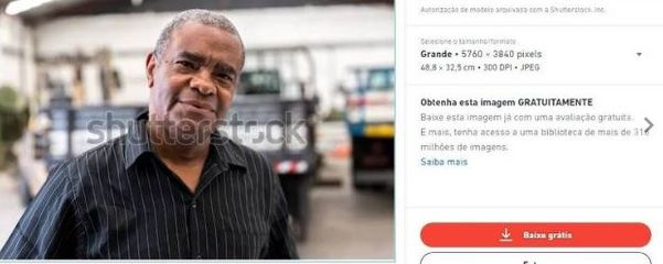 Imagem de homem faz parte de banco de imagens internacional. Em propaganda do governo Bolsoanaro, ele aparece como 