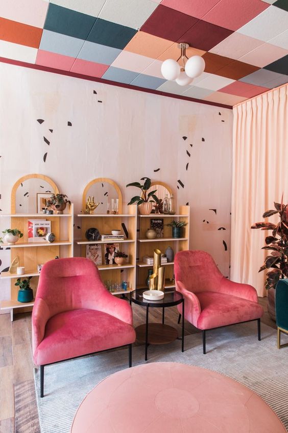 Tendência de teto colorido por Pinterest
