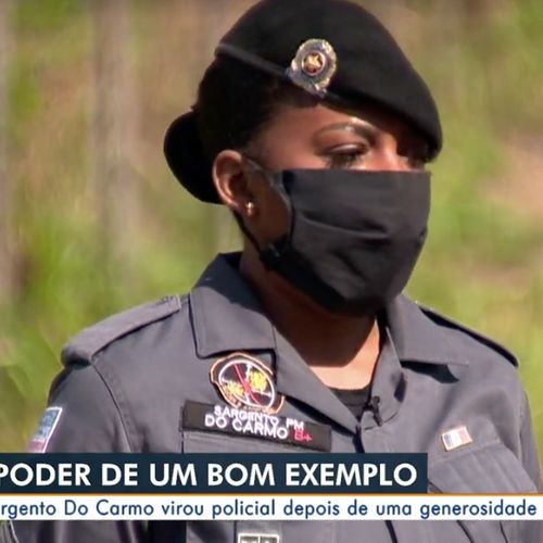 Em 1992, quando ainda era criança, Roseane do Carmo foi tocada pela solidariedade do agente da PM que tentou ajudar em uma situação difícil que a família dela enfrentava