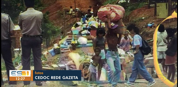 O dia da reintegração de posse que tirou 35 famílias do local onde moravam, em Cariacica