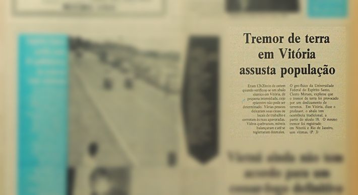 Abalo de pequena intensidade na Capital resultou em janelas quebradas no dia 24 de outubro de 1972; na época, moradores relataram que os móveis balançaram