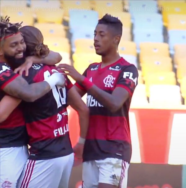 Comemoração do Gol do segundo tempo do Flamengo
