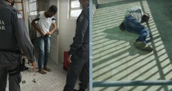 O homem foi preso pela primeira vez de manhã dentro da clínica de fisioterapia em Vila Velha, mas acabou liberado no mesmo dia