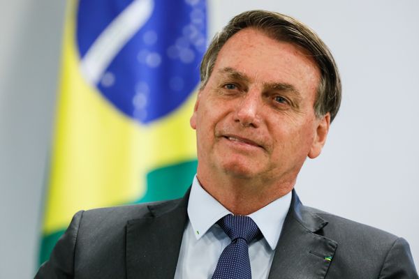 Presidente da República, Jair Bolsonaro, em entrevista no Palácio do Planalto