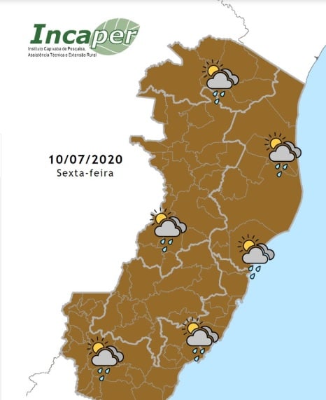 Mapa de previsão do tempo para sexta (10)