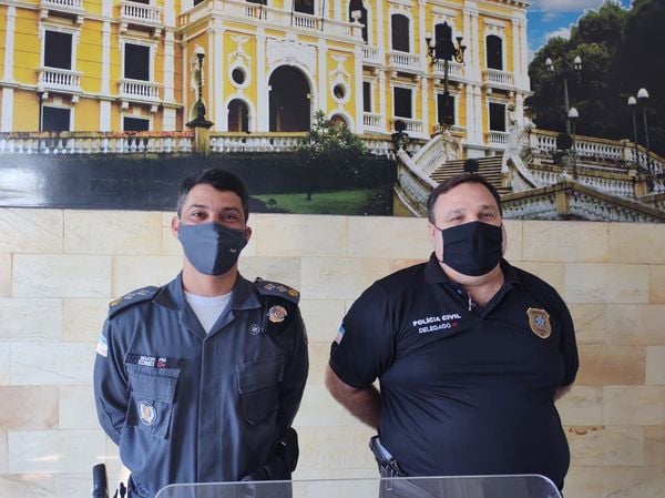 Responsáveis pela investigação e cerco, o major Edinei e o delegado José Lopes concederam coletiva nesta quinta-feira (09)