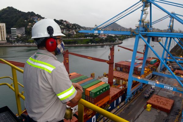 Gustavo Paixão, gerente operacional do Terminal Portuário de Vila Velha (TVV), único terminal de contêineres do Estado. O terminal é administrado pela empresa Log-in Logística.   por Carlos Alberto Silvs