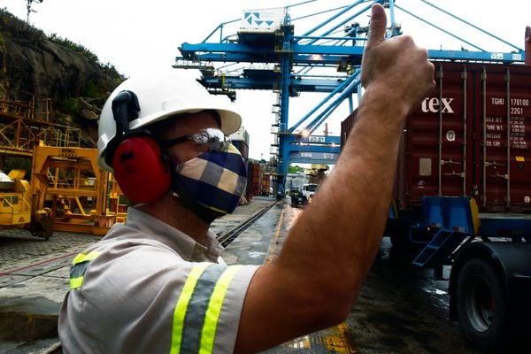 Gustavo Paixão, gerente operacional do Terminal Portuário de Vila Velha (TVV), único terminal de contêineres do Estado. O terminal é administrado pela empresa Log-in Logística.   por Carlos Alberto Silva