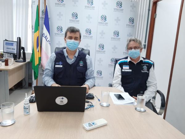 Secretário estadual de saúde e subsecretário de vigilância em saúde, Nésio Fernandes e Luiz Carlos Reblin concederam entrevista nesta segunda-feira (13)