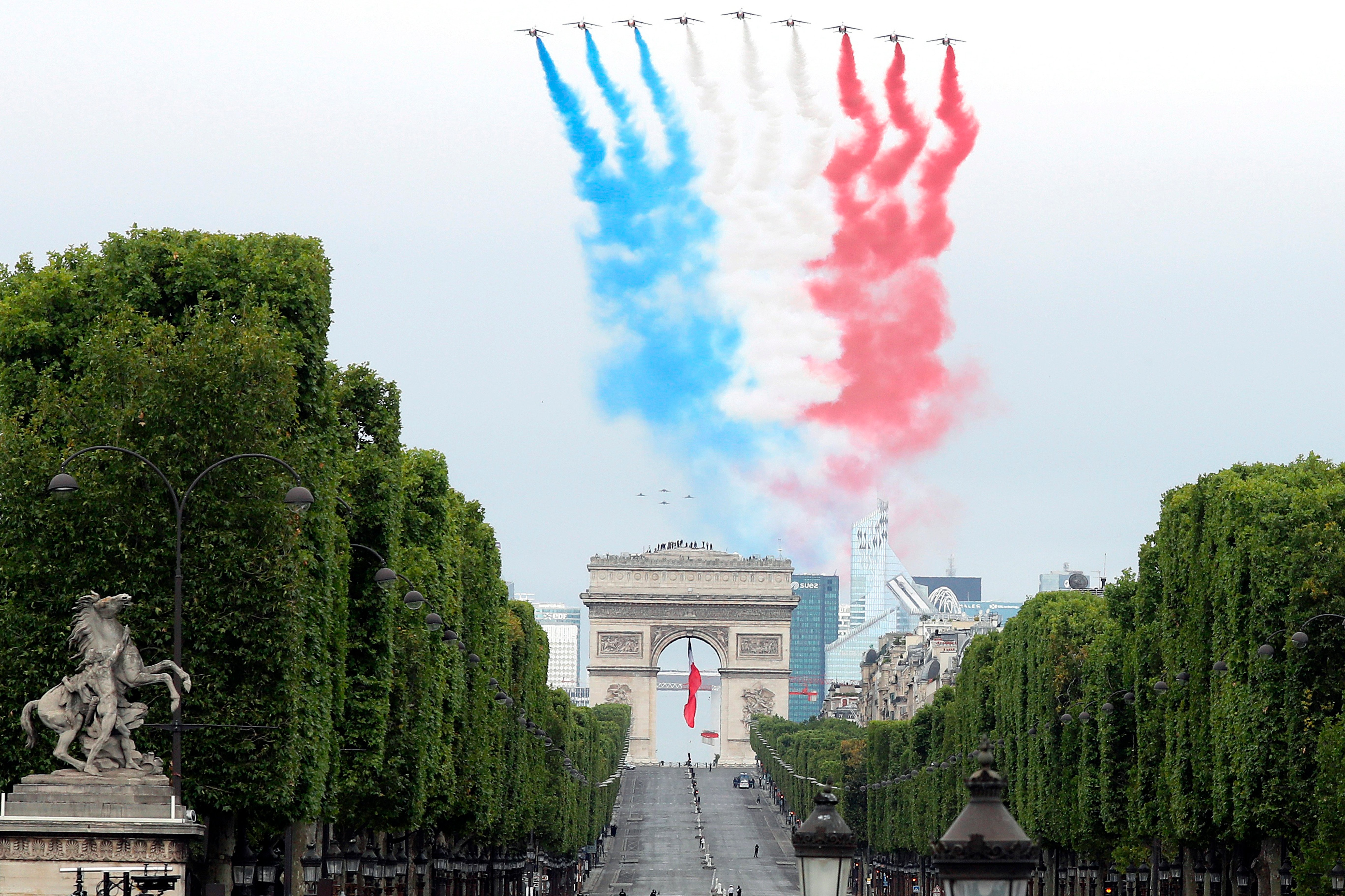 A comemoração francesa em Paris no dia da Queda da Bastilha