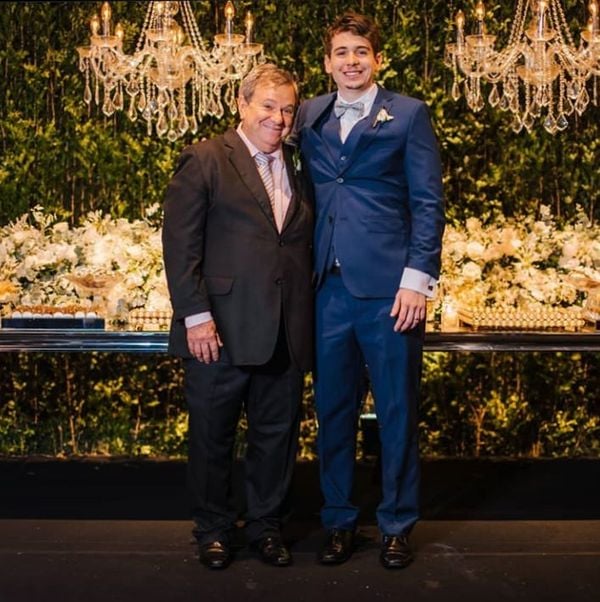 O empresário Antônio Dal Col com o filho Estevão Dal Col
