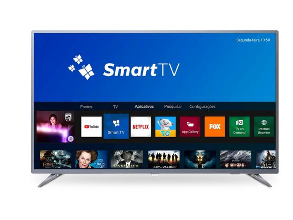 Smart TV LED 58" Philips 4K UltraHD 58PUG6513. Cód: 441865. por Divulgação/Sipolatti