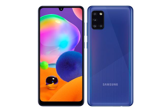 Smartphone Samsung Galaxy A31 Tela 6,4", 128GB, 4GB RAM, Octa Core, câmera quádrupla + selfie 20MP. Modelos: azul (código 449618), branco (449625) e preto (código 449632).  por Divulgação/Sipolatti