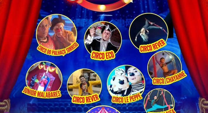No próximo dia 30, às 19h, nove circos do Estado vão participar de uma grande live para arrecadar doações