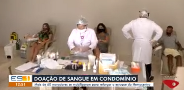 Doação de sangue é realizada em condomínio de Vitória