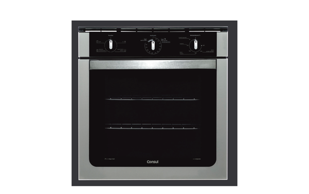 Forno elétrico de embutir Consul COB84 AR, 84 litros; grill, timer; 220 volts. Código: 439862. por Divulgação