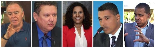 Renato Casagrande, Euclério Sampaio, Jaqueline Moraes, Joel da Costa e Juninho