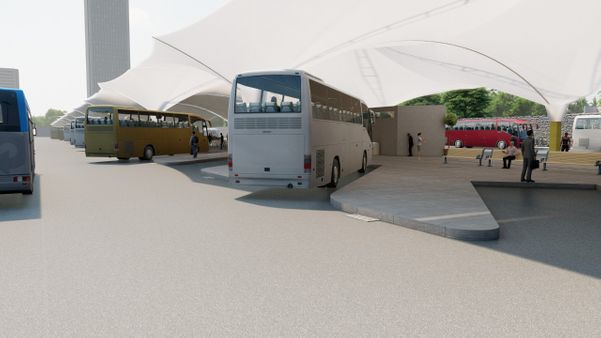 Projeto mostra como ficará o Terminal de Itaparica após o término das obras. Previsão é que de trabalhos sejam concluídos em setembro por Divulgação / DER