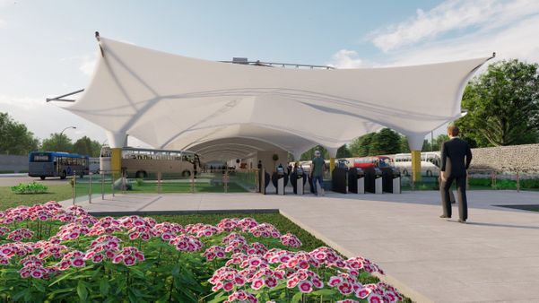 Projeto mostra como ficará o Terminal de Itaparica após o término das obras. Previsão é que de trabalhos sejam concluídos em setembro por Divulgação / DER