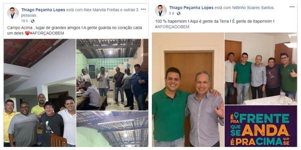 Publicações do prefeito Thiago Peçanha mostram aglomeração sem máscara