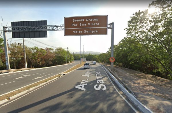 Trecho da Avenida Norte Sul, em Vitória, que será interditado para a prática do ciclismo