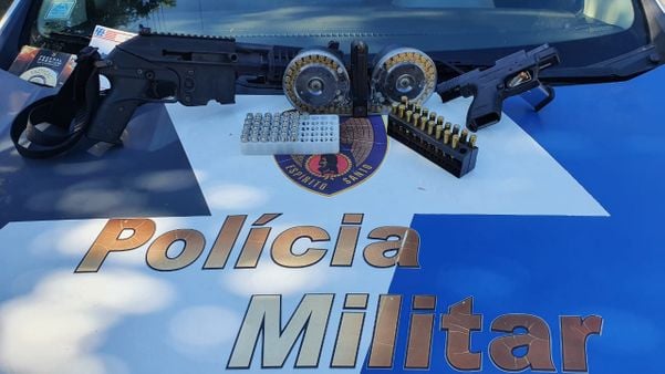A Polícia Militar apreendeu duas armas de fabricação dos EUA em Guarapari nesta quarta-feira (29)