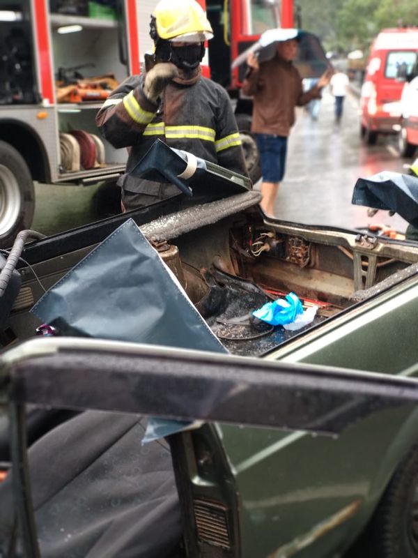 Rodovia ficou interditada  por Corpo de Bombeiros do ES
