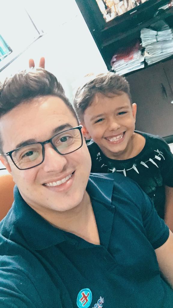 Márcio José e o filho Miguel