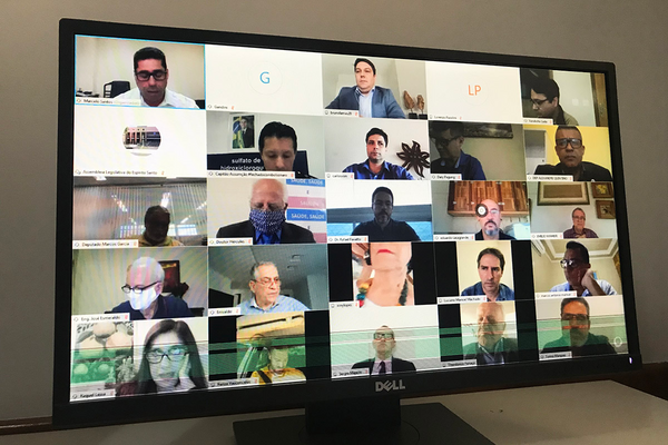 Plentário Virtual da Assembleia Legislativa do Espírito Santo. Crédito: Ellen Campanharo