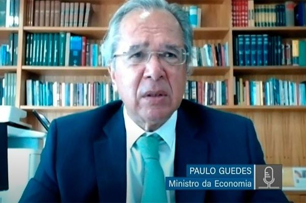 Ministro da Economia, Paulo Guedes, fala sobre o sistema tributário brasileiro na audiência da comissão mista da reforma tributária