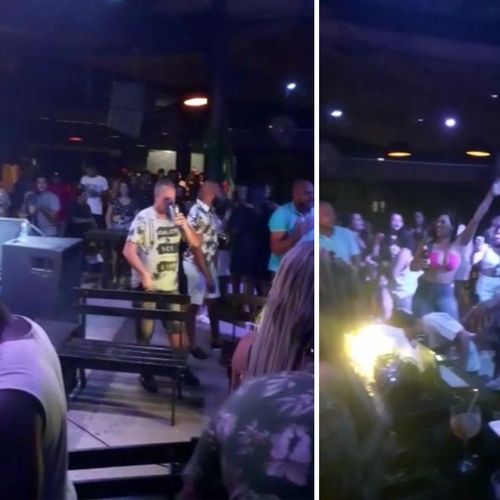 Aglomeração de pessoas chamou a atenção de internautas que acompanhavam live show de grupo de pagode direto de bar de Vila Velha