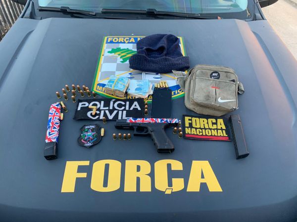 Apreensão realizada nesta sexta-feira (14), em operação no morro do Quiabo