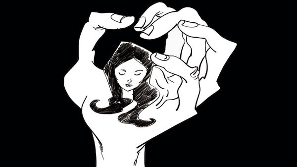 Ilustração: Mulher - violência - abuso - mão 
