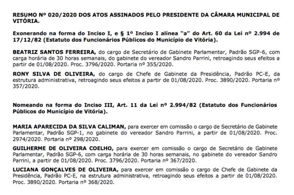 Publicação do dia 20 de agosto
