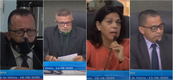 Vereadores discursam sem máscara ou usando o equipamento de forma inadequada