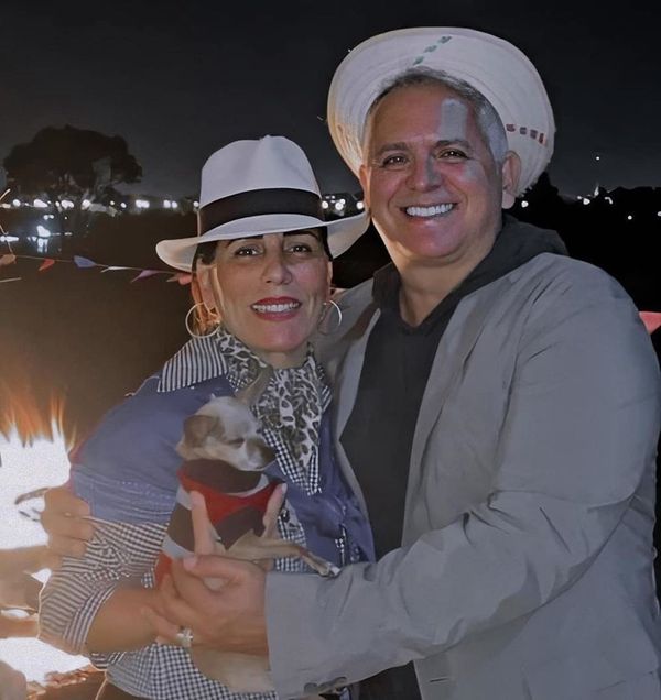 Glória Pires com o marido, Orlando Morais