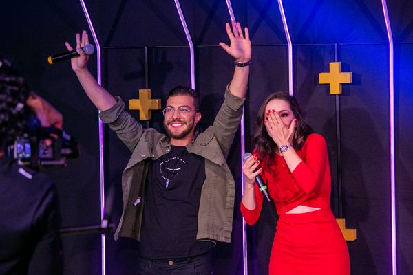 Thiarlys e Melina comemoram vitória por Foto Adessandro Reis 