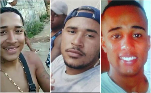 A imagem mostra os três foragidos da Polícia Civil citados no texto
