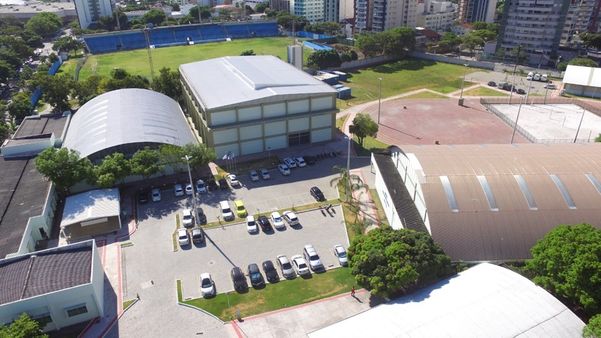 Vista aérea do Centro de Treinamento Jayme Navarro de Carvalho, em Bento Ferreira, Vitória