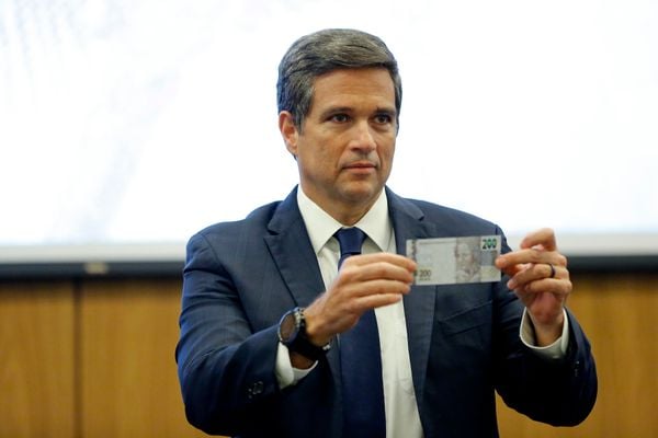 Presidente do Banco Central, Roberto Campos Neto, no lançamento da nova nota de R$ 200,00. 