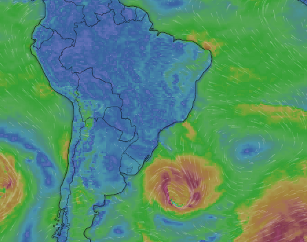 Novo ciclone está está avançando do Uruguai ao Rio Grande do Sul