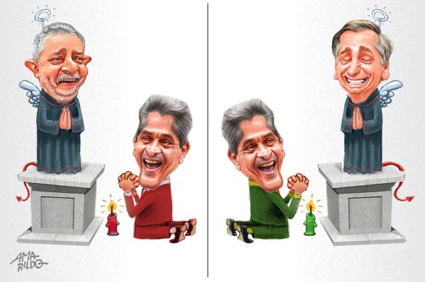 Jefferson já rezou para Lula. Agora reza para Bolsonaro.