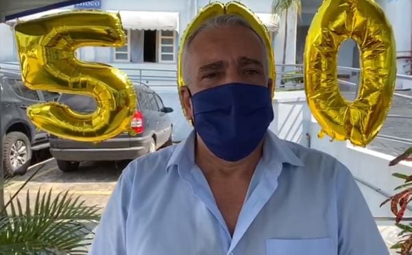 Giovanni D Angelis de Almeida, de 55 anos, foi o primeiro paciente com Covid-19 internado na Unidade de Terapia Intensiva (UTI)
