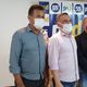 Neucimar Fraga, Celso Andreon e Sérgio Colodetti na convenção partidária do PSD, que confirmou chapa puro-sangue