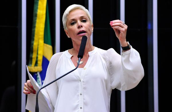 Cristiane Brasil durante sessão na Câmara em 2016