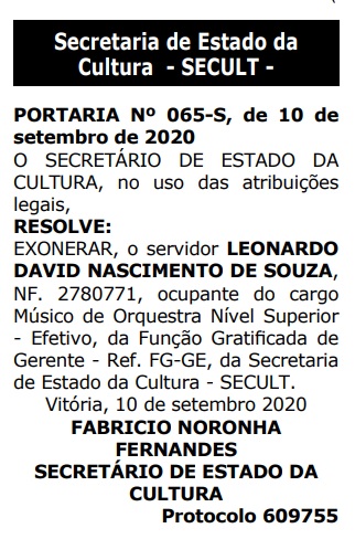 Maestro Leonardo David é afastado do governo após denúncias de assédio 