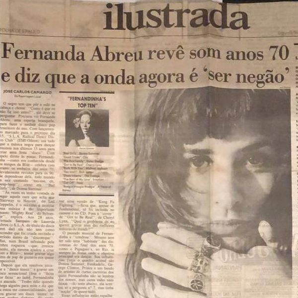 Há 30 anos, Fernanda Abreu saía em uma capa da Ilustrada, editoria de cultura da Folha de S.Paulo
